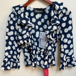 NWT Realisation Par The Cher Daisy Ruffle Blouse